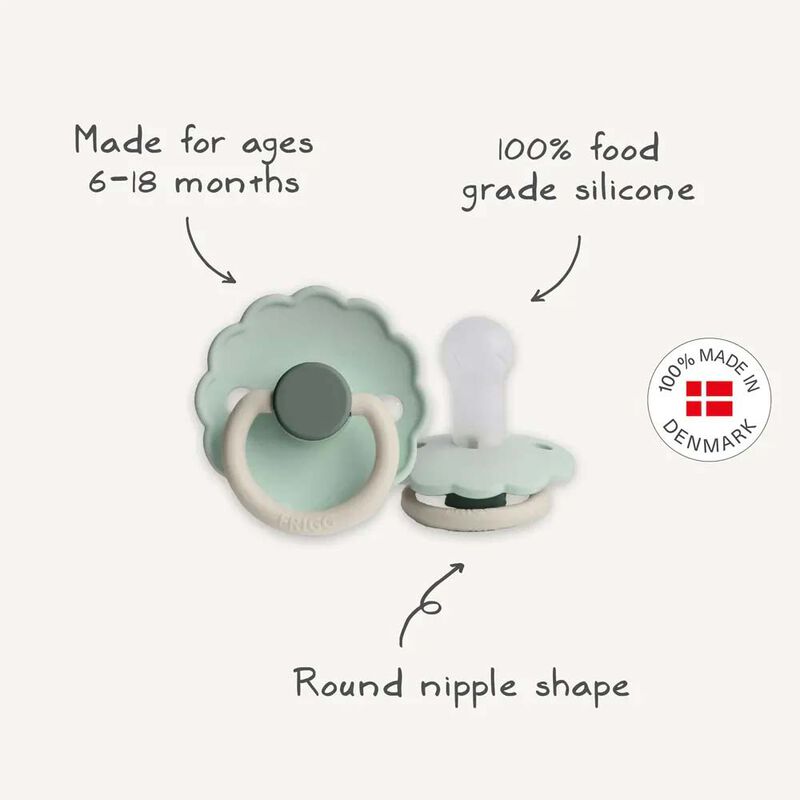 FRIGG Round Pacifier - Daisy Silicone Size 2 image number 1